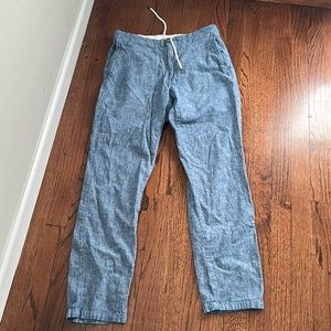 Old Navy Men’s sz small linen-blend blue pants